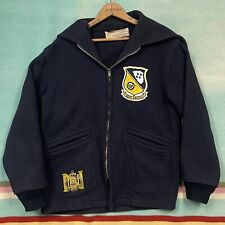 Vintage USNA Wool Zip Hoodie Jacket Blue Angels Navy Naval USN Midshipmen 70s picture