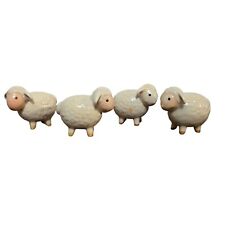 Ceramic Sheep Herd Set of 4 Farm Ranch Home Decor Collectible Farmcore picture