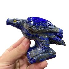 Lapis lazuli Eagle Carving Handmade Natural Pure Lapis Lazuli Crystal Stand Able picture