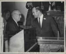 1959 Press Photo Businessman Hugh Morrow Sr. and Governor John Patterson picture