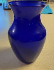 vintage large cobalt blue decorative flower vase picture