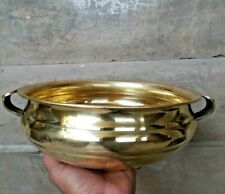 Vintage Old Traditional Handcrafted Kerala Brass Uruli Urli Vessel Home Decor  picture