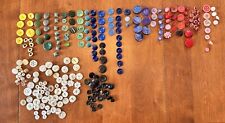 Vintage Lot Of Colorful Plastic Bakelite Buttons picture