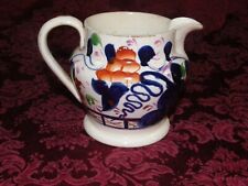 Antique Gaudy Dutch-Welsh Staffordshire Oyster Pattern Cream Pitcher c.1840 picture