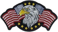 Eagle Stars Twin American Flags 12  Inch Embroidered Back Patch IV6101 LD4 picture