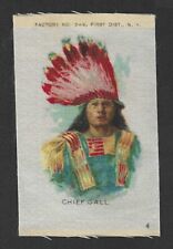 1910s S67 Fac 649 Tobacco Silk - American Indian Portrait Series - Chief Gall #4 picture