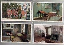 Lot of 4 Longfellow House Portland Maine White Border Postcard 1 Posted 3  NM picture