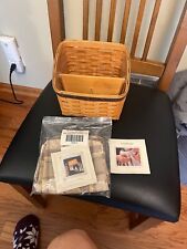 Longaberger 2002 Father’s Day Daddy’s Caddy/TV time Basket SET & PRODUCT CARD picture