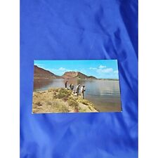 Fishing At Antelope Postcard Flaming Gorge National Recreation Chrome Divided picture