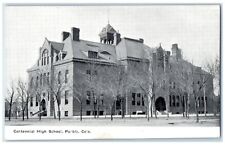 c1920's Centennial High School Campus Building Trees Pueblo Colorado CO Postcard picture
