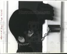 1990 Press Photo Masked Burglar in Doorway - noa50787 picture