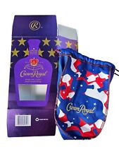 New Crown Royal Limited Military Camouflage Bag & Box Fathers Day Red White Blue picture