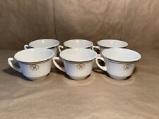 Vtg DEPARTMENT OF THE NAVY Homer Laughlin China Cups Set of 6 American History picture