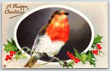 A Happy Christmas Embossed Vintage Postcard picture