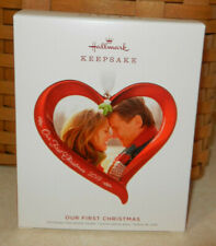 Hallmark 2019 Our First Christmas Date Heart Frame Photo Holder Ornament picture