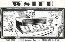 Postcard 1955 Radio QSL Ohio Cincinnati Skull 23-13481 picture