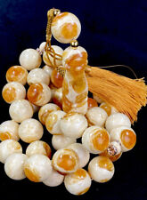 Custom made Certified XXL 20mm White Baltic Amber Rosary Formed 40 Beads 220gr picture