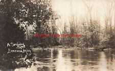 MI, Benzonia, Michigan, RPPC, Crystal Lake, Secluded Spot, 1921 PM, Photo picture