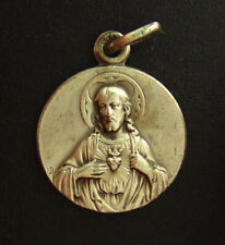 Vintage Sacred Heart of Jesus Mary Mount Carmel Medal Signed JB LAVRILLIER picture