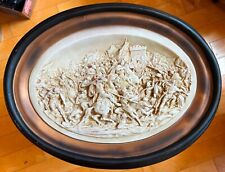 Bas-relief 3D art plaque depicting a battle of the Crusades after Justin Mathieu picture