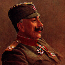 Vintage 1910s WWI Serbian War Minister Colonel Terzich Postcard Serbia Terzitch picture