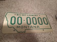 Vintage 1968 Montana Sample License Plate Big Sky Country 00 0000 picture