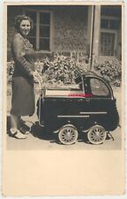№tas58 Original vintage RPPC / Elegant Hungarian lady with baby buggy photograph picture