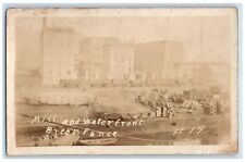 c1920's Mill And Waterfront Ships Boat Brest France RPPC Photo Unposted Postcard picture