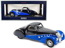 1937 Peugeot 302 Darl Mat Coupe Dark Blue and Blue 1/18 Diecast Model Car picture