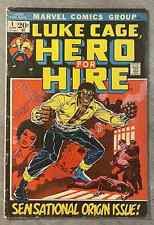 HERO FOR HIRE #1-JUNE 1972 * FIRST LUKE CAGE* *BRONZE AGE MARVEL KEY* GOOD+ picture