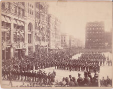 Columbus Day 1892 Union Square NYC Military Parade Photo 7x8.9 inch J S Johnston picture