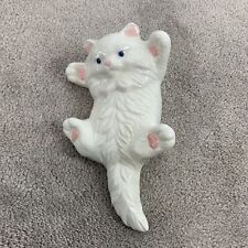 Vintage Ceramic Persian White Kitten Laying Down Kitschy Home Decor picture