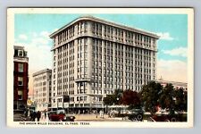 El Paso TX-Texas, The Anson Mills Building, Antique, Vintage Souvenir Postcard picture