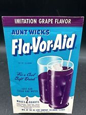 Sealed Vintage Fla-Vor-Aid Packet AUNT WICKS GRAPE FLAVOR 4.5 grams NOS FREE SHI picture