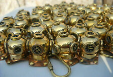 LOT OF 50 Piece Copper Brass Mini Divers Helmet With Key Chain Diving Handamde picture