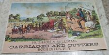 * RARE* VICT. TRADE CARD HUGHSON & SULLIVAN CARRIAGES AND CUTTERS ROCHESTER NY picture