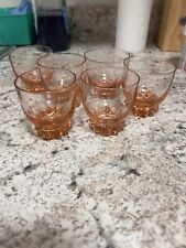 Vintage French Pink Salmon Shot Glasses picture