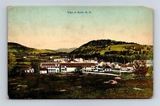 Postcard NH Guild New Hampshire View of Town c1910s Fairbanks Dorr Mill C45 picture