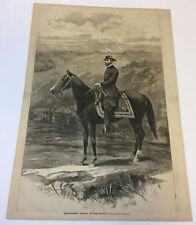 poster sized 1864 magazine engraving ~ MAJOR GENERAL WILLIAM TECUMSEH SHERMAN picture
