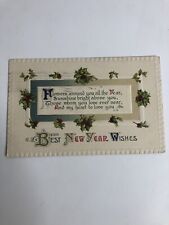 Antique Postcard 1912 Happy New Year Posted Divided Back Embossed picture