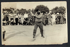 FIDEL CASTRO CUBAN PRESIDENT PLAYING BASEBALL 1960 PHOTO picture