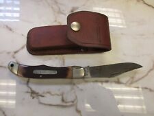 Schrade Old Timer 1250T Folding Pocket knife In Brown Leather Sheath 1975 picture