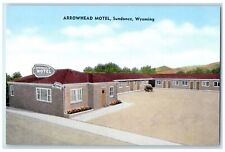 c1940's Arrowhead Motel Exterior Roadside Sundance Wyoming WY Unposted Postcard picture