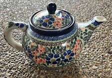 Unikat Ceramika Artystyczna Polish Art Pottery Individual Teapot By M. Starzyk picture