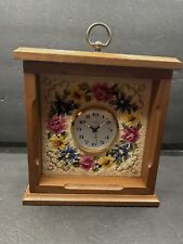 Vintage Embroidered Europa 2 Jewels Desk Clock picture