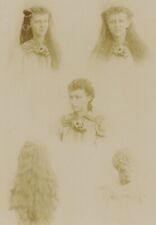 Cabinet Card Photo Multi Image Woman Assorted Hair Styles Fashion St Louis, MI picture