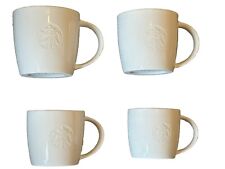 Starbucks 2010 White Embossed Logo Mug Set Rare Venti Grande Tall Short picture