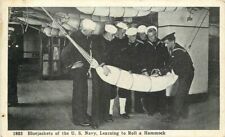 Bluejackets Hammock C-1918 Navy Military Sailors Postcard undivided 4073 picture