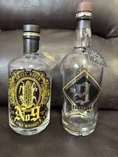 Slipknot No. 9  & Rare #9 Reserve Iowa Whiskey 750ml, 2 Empty Bottles With Tags picture