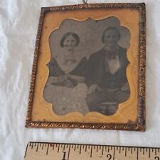 Antique Tin Type  Picture With Copper Handmade Frame+ Copper Matt  picture
